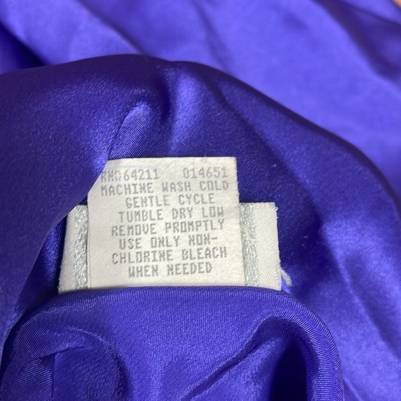 Vintage Inner Most Large Jewel Tone Lace Deep Purple Satiny Silky Slip Dress - Picture 7 of 8